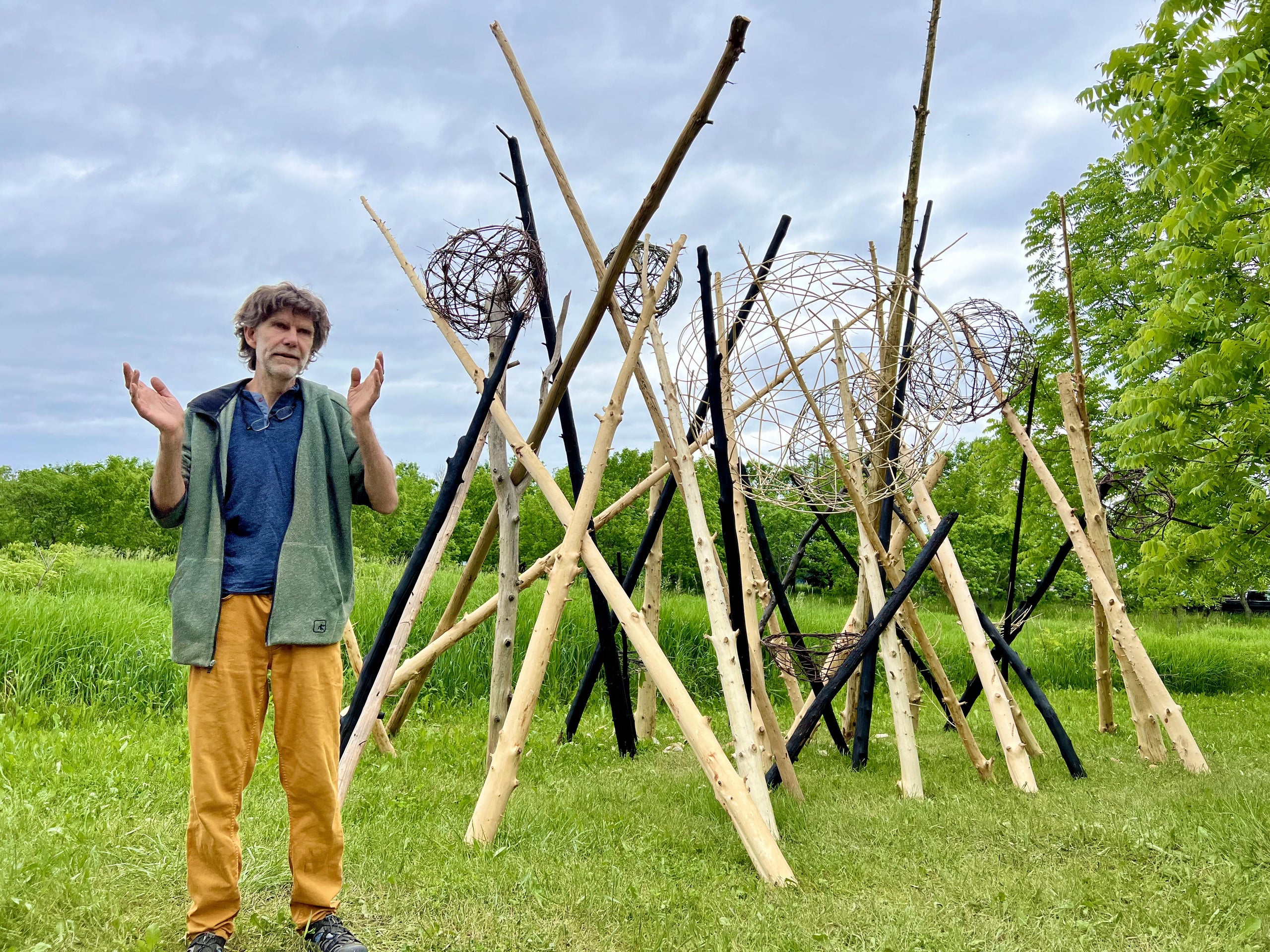 Visite guidée Land Art Au jardin des noix Lanaudière été 2023 Au
