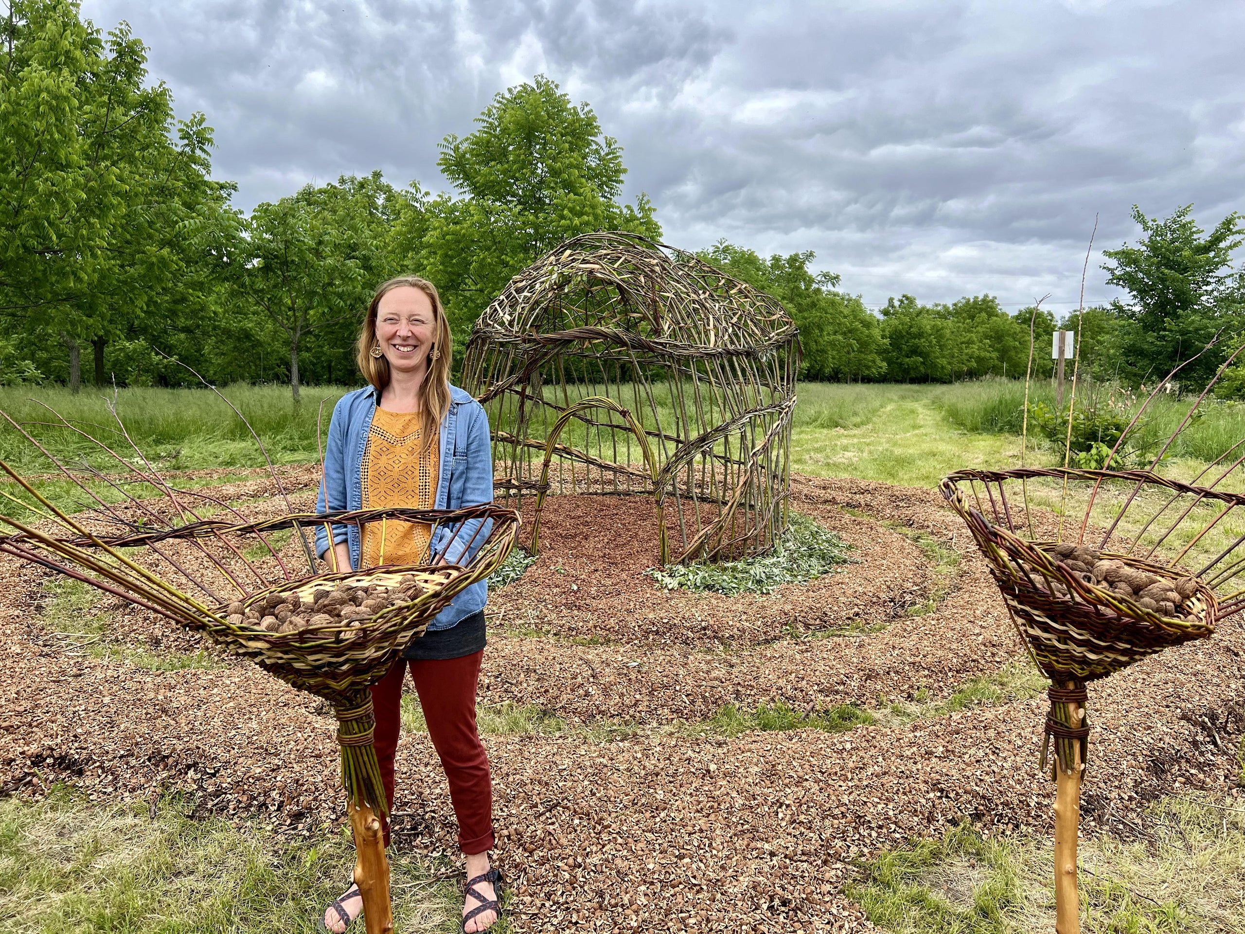 Visite guidée Land Art Au jardin des noix Lanaudière été 2023 Au